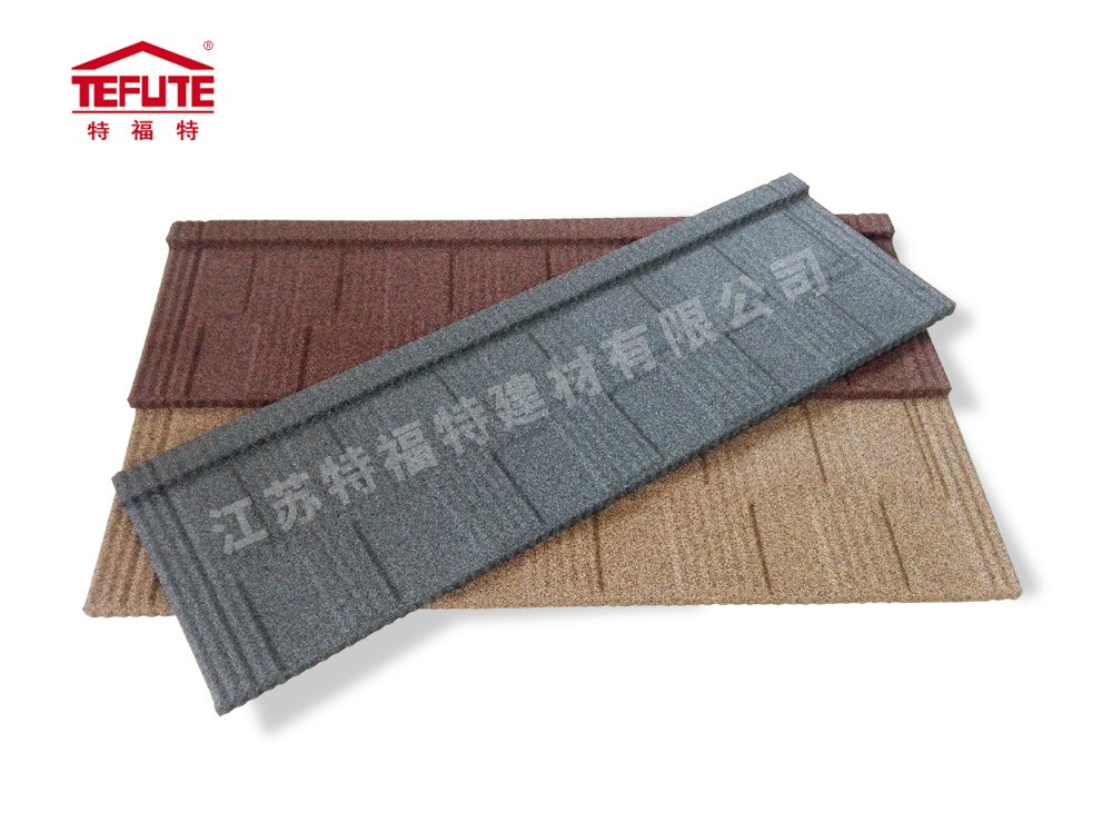 方格型彩石金属瓦
